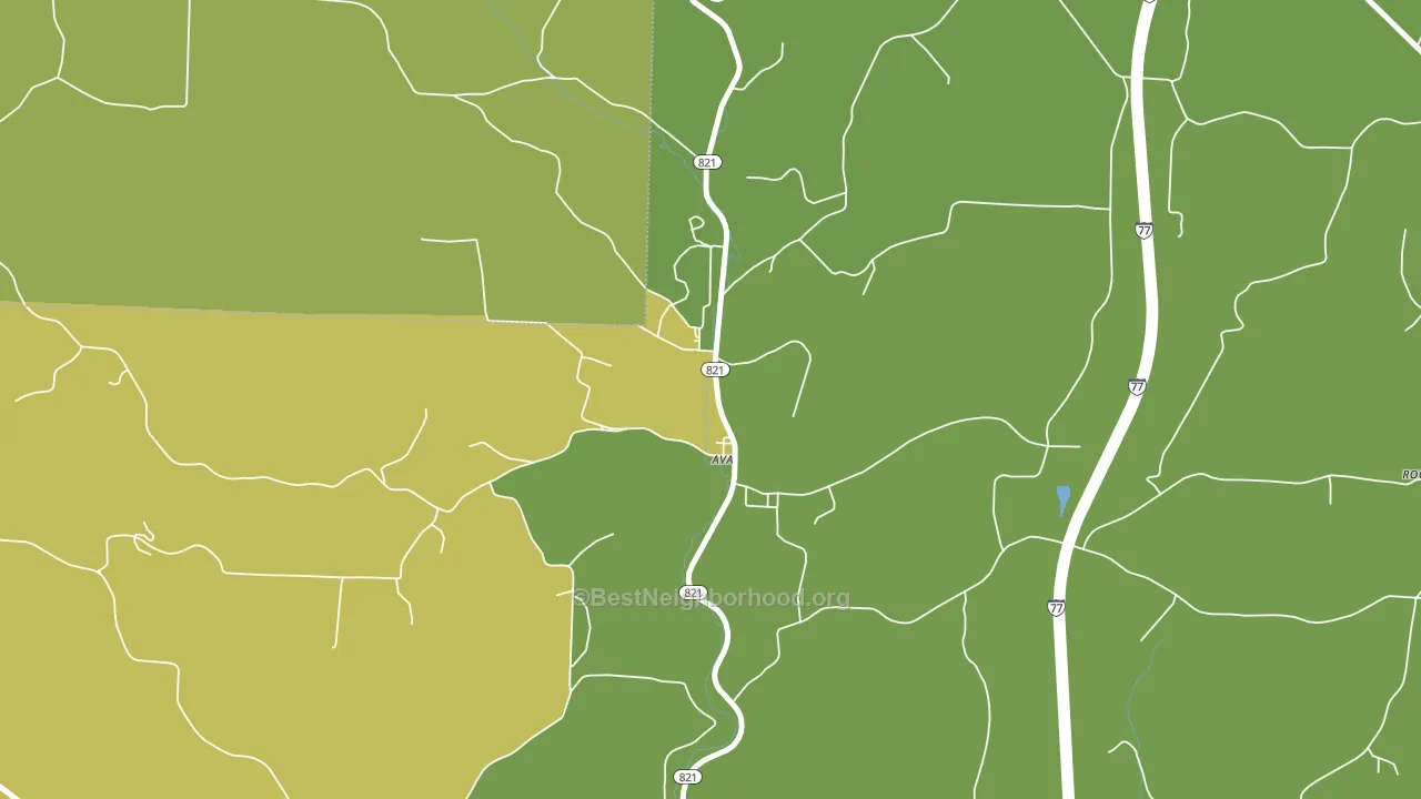 43711, OH block-group voter-turnout map