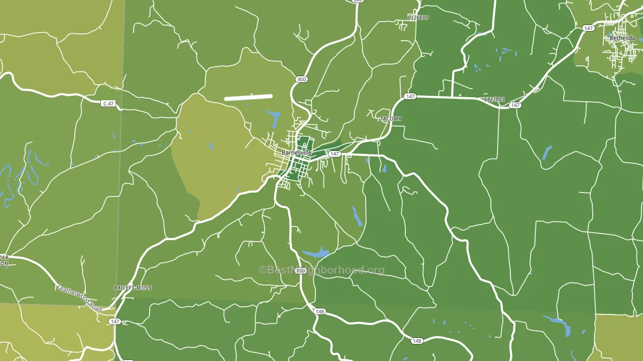 43713, OH block-group voter-turnout map
