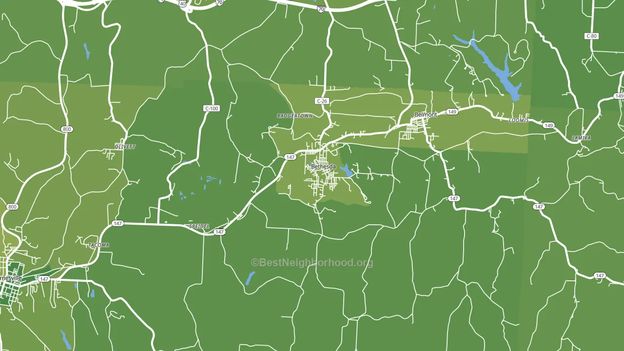 43719, OH block-group voter-turnout map