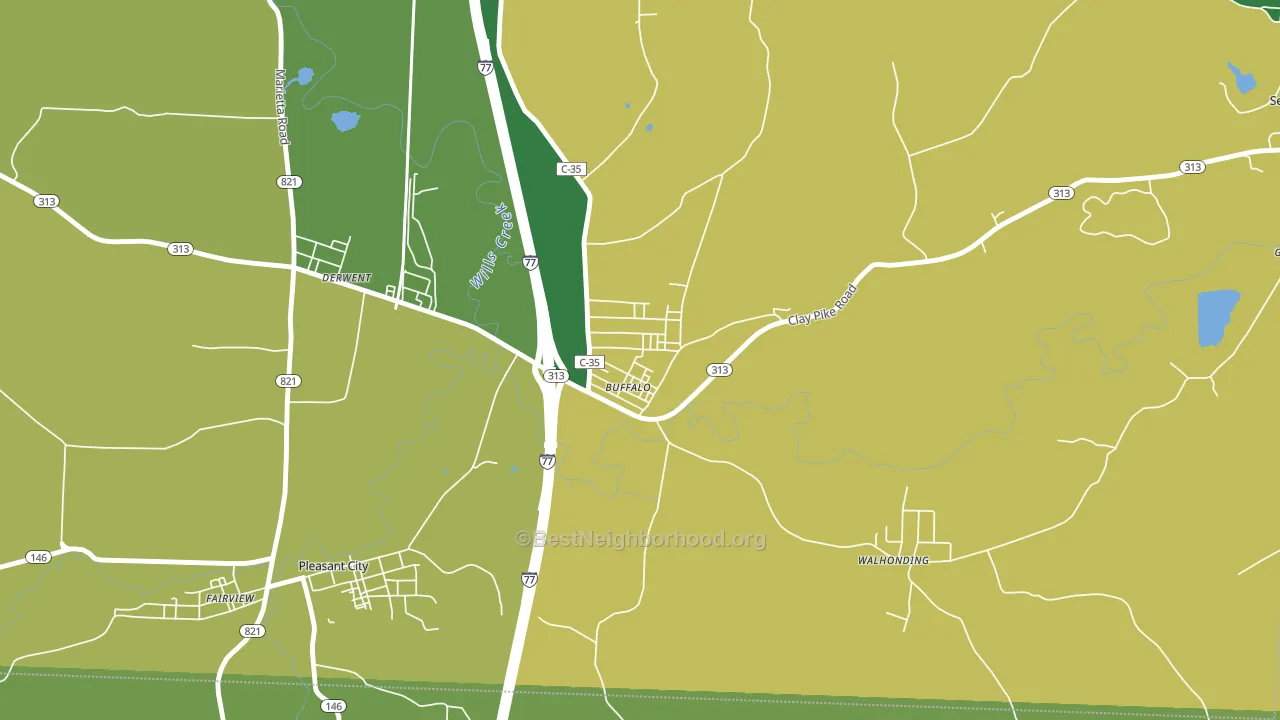 43722, OH block-group voter-turnout map