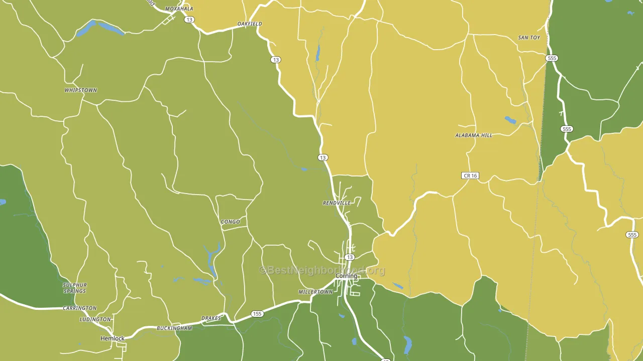 43730, OH block-group voter-turnout map