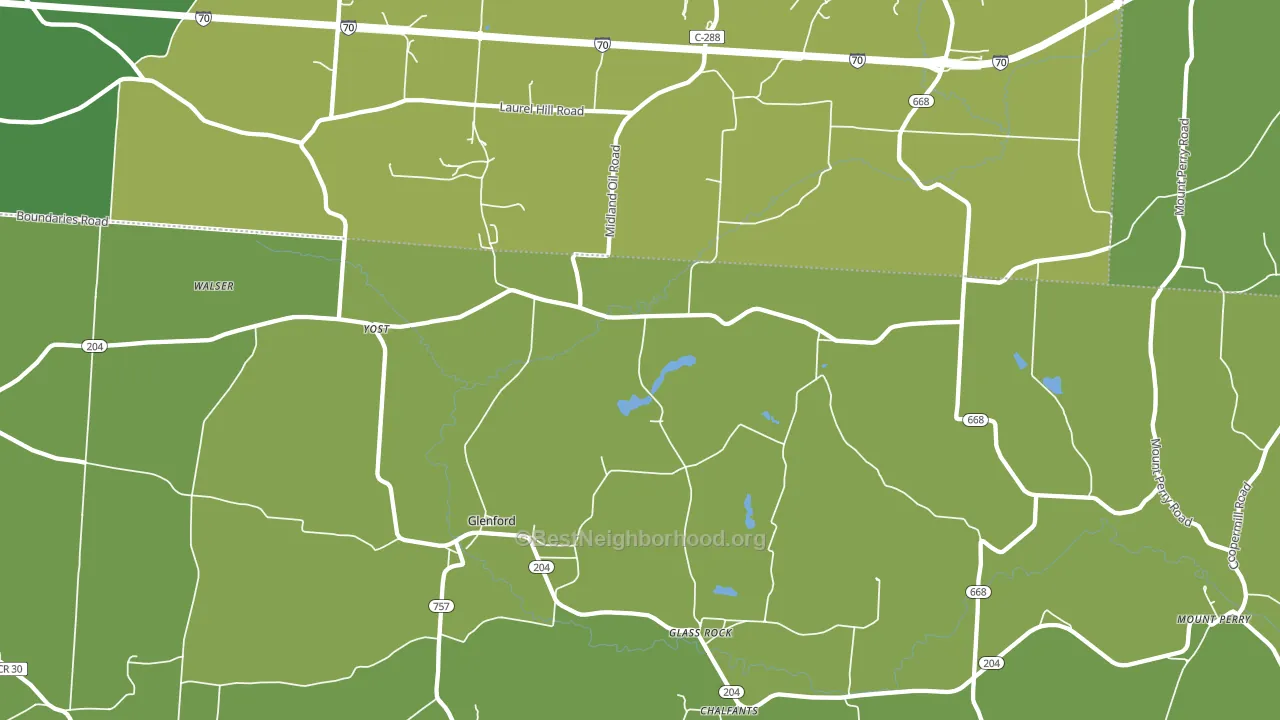 43739, OH block-group voter-turnout map