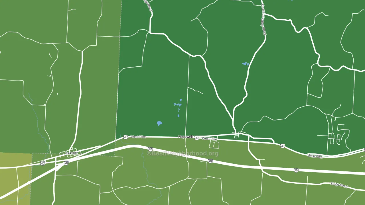 43746, OH block-group voter-turnout map