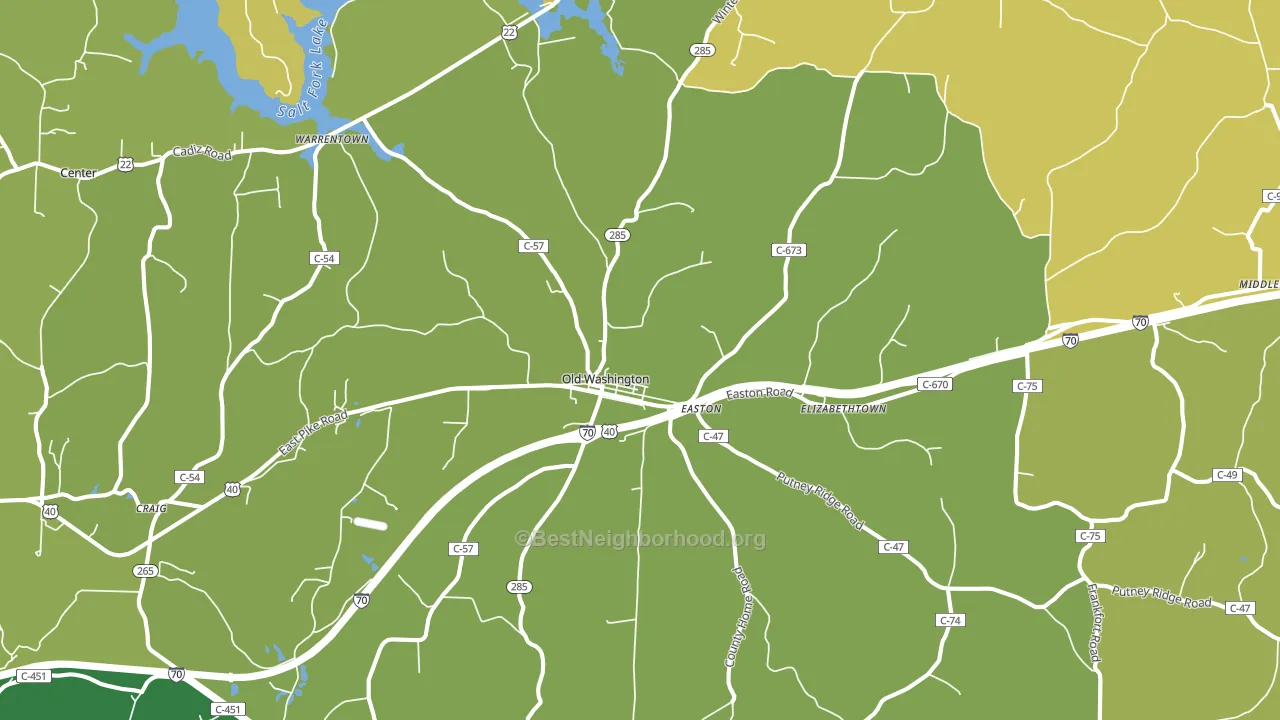 43755, OH block-group voter-turnout map