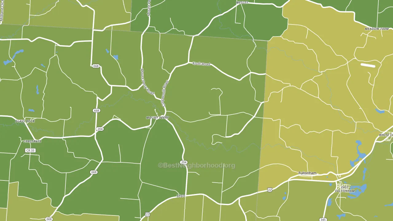 43760, OH block-group voter-turnout map