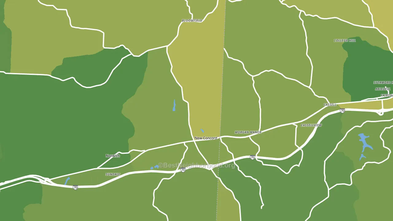 43762, OH block-group voter-turnout map