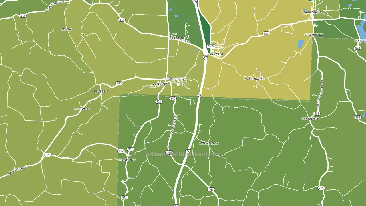 43772, OH block-group voter-turnout map