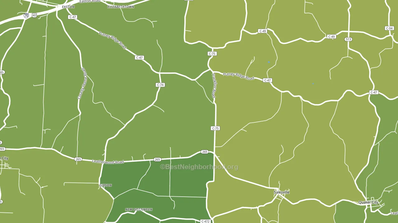 43778, OH block-group voter-turnout map