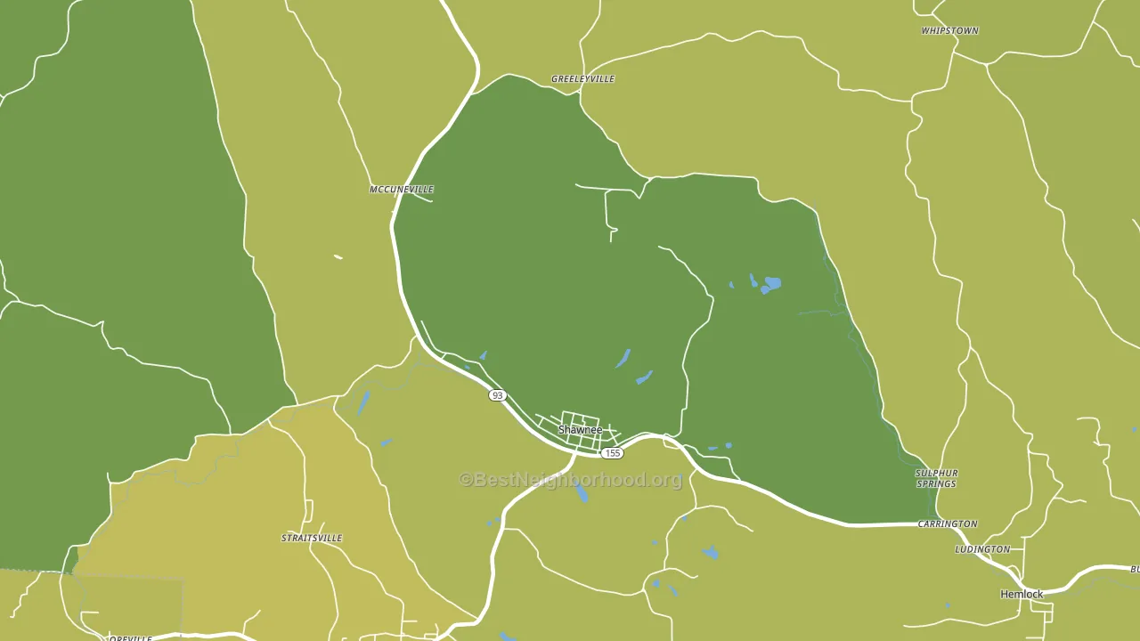 43782, OH block-group voter-turnout map