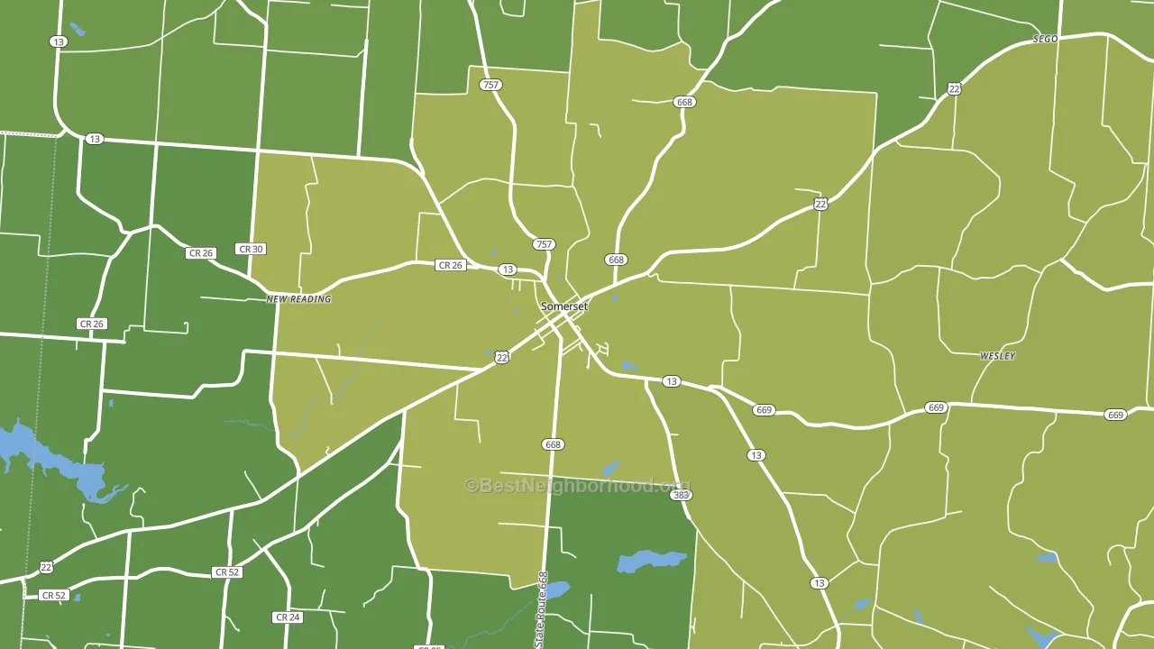 43783, OH block-group voter-turnout map