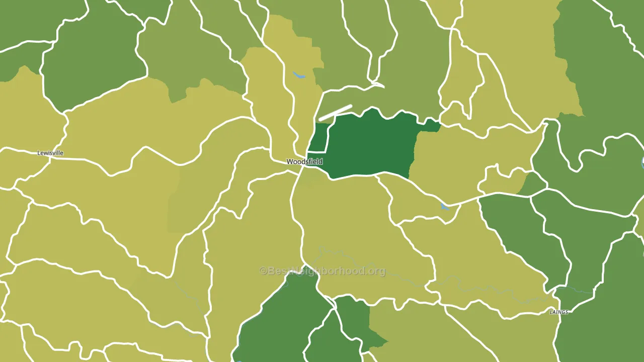 43793, OH block-group voter-turnout map