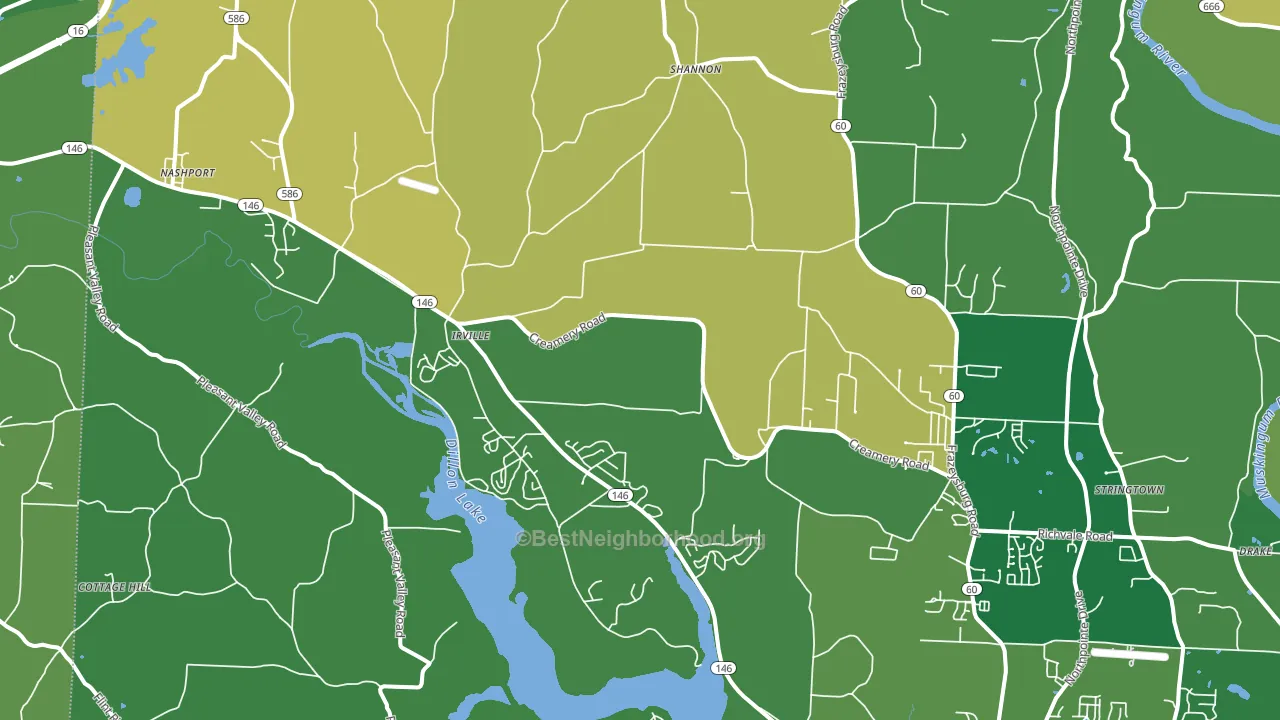43830, OH block-group voter-turnout map