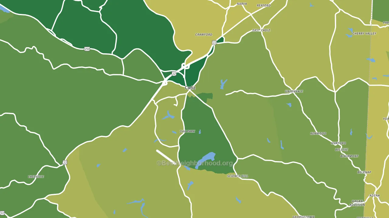 43907, OH block-group voter-turnout map