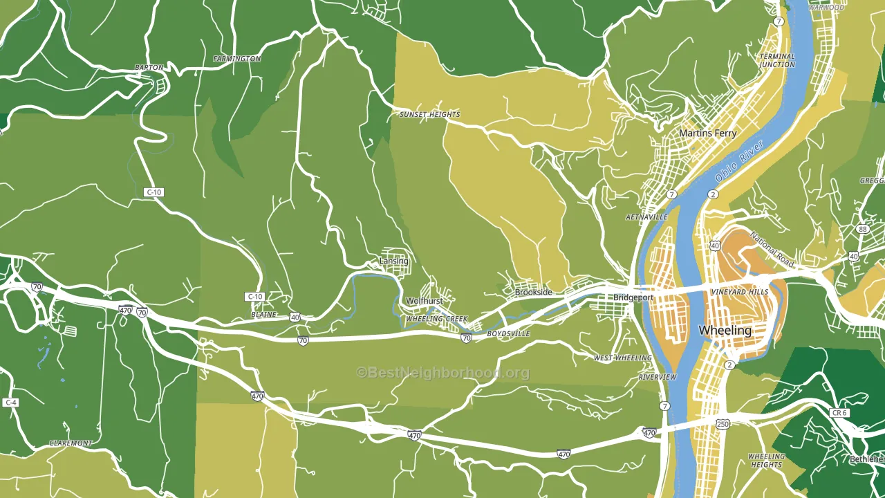 43912, OH block-group voter-turnout map