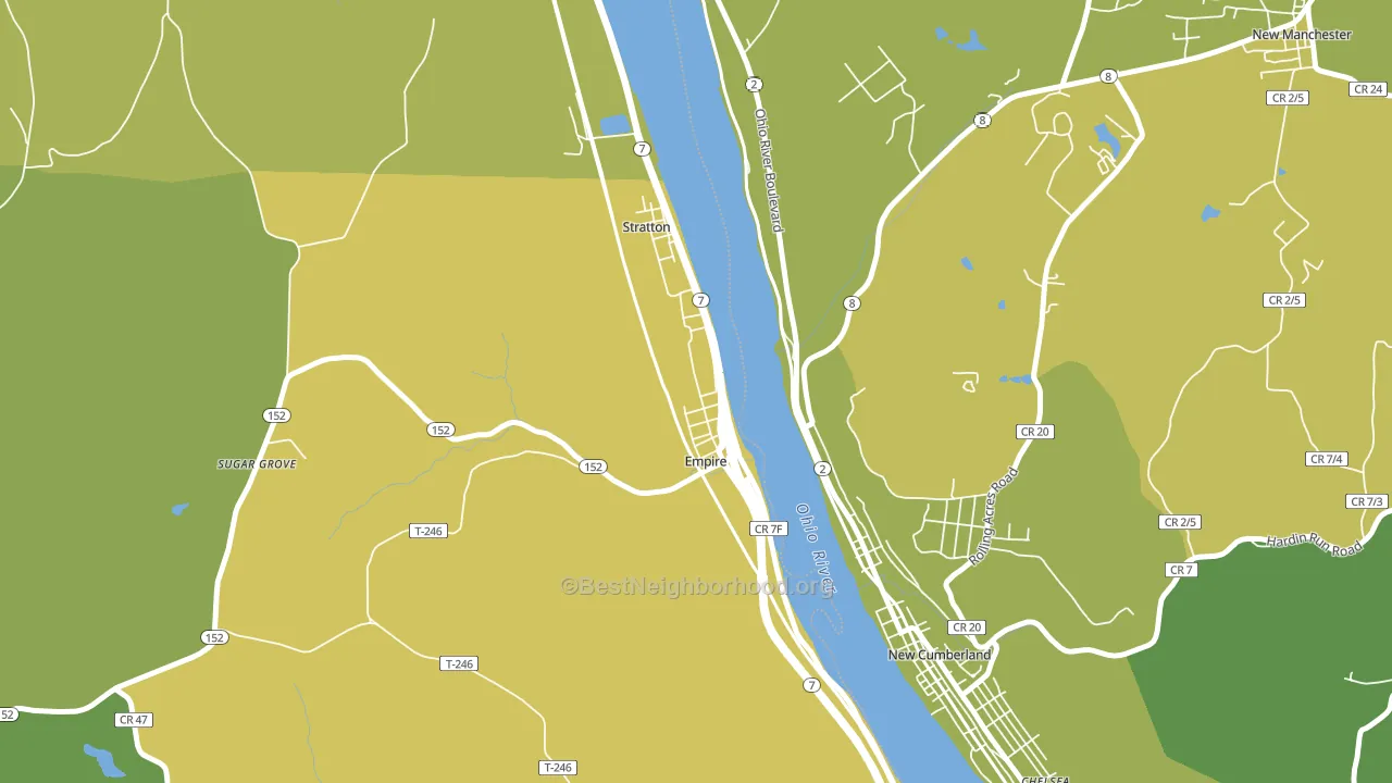 43926, OH block-group voter-turnout map