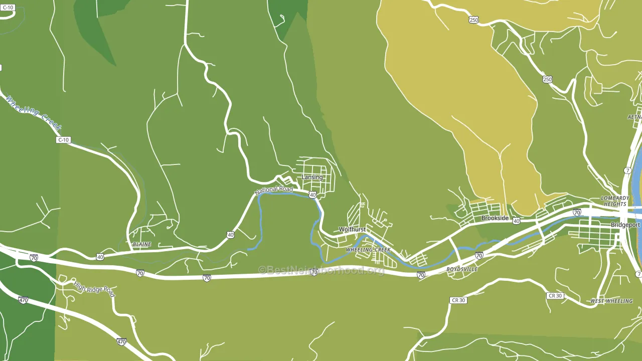 43934, OH block-group voter-turnout map
