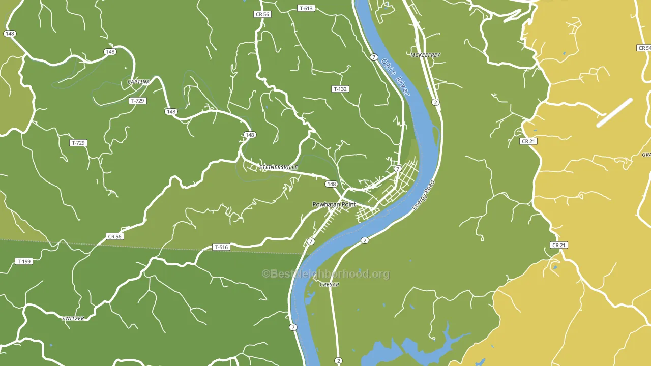 43942, OH block-group voter-turnout map