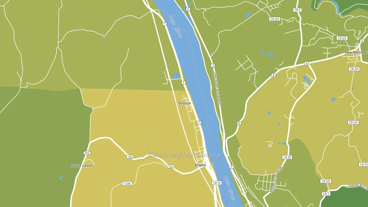 43961, OH block-group voter-turnout map