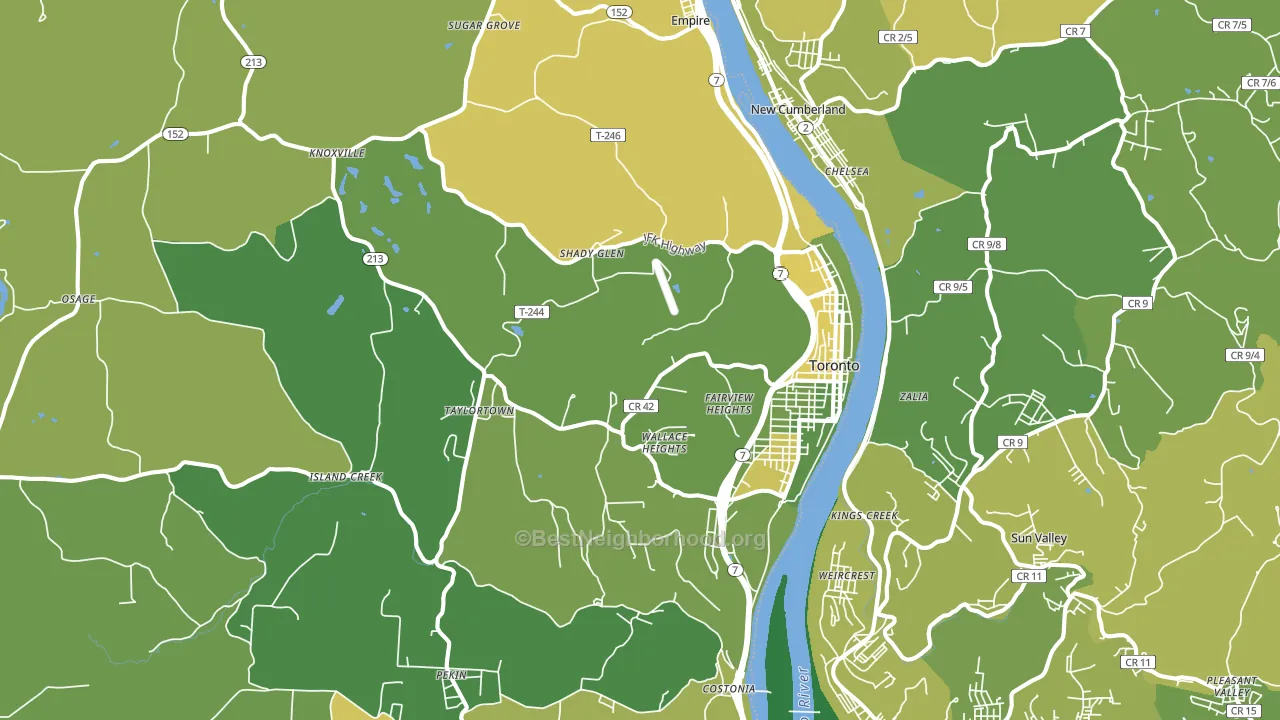 43964, OH block-group voter-turnout map