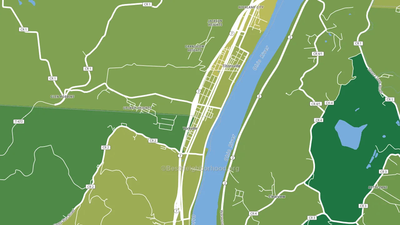 43971, OH block-group voter-turnout map