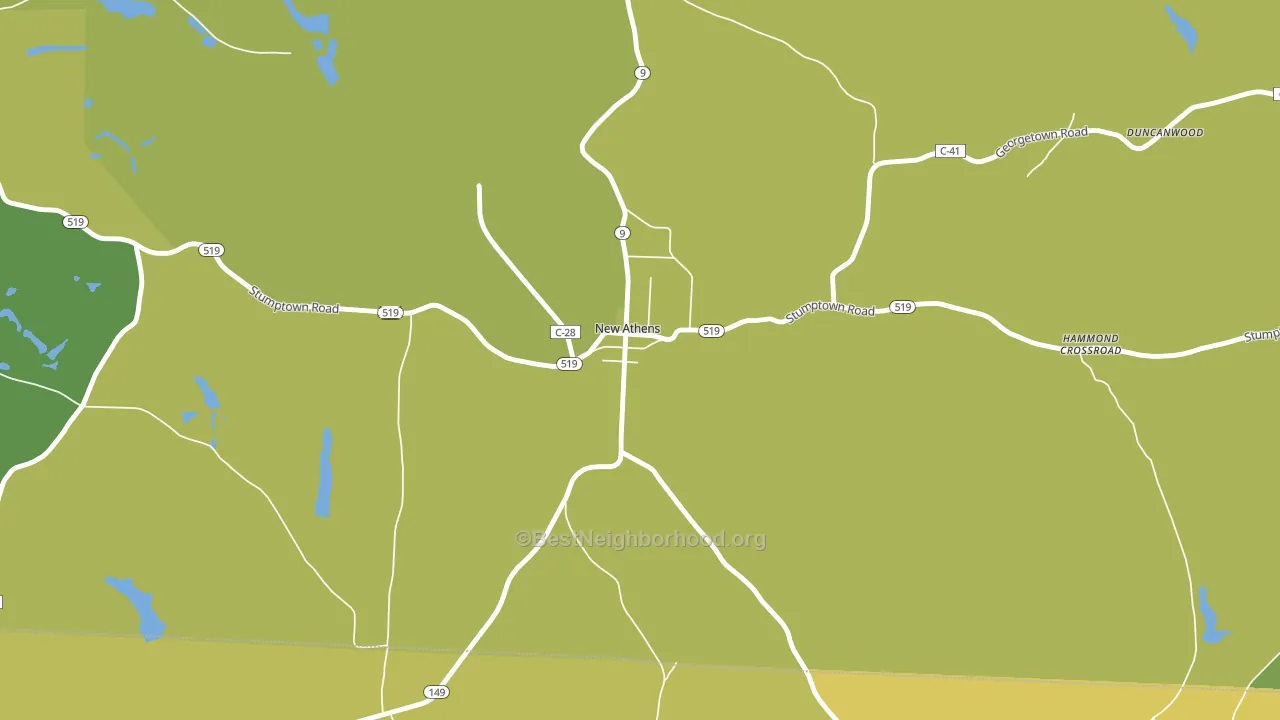 43981, OH block-group voter-turnout map