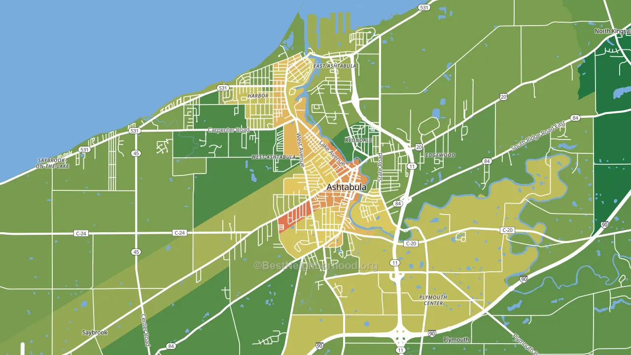 44004, OH block-group voter-turnout map