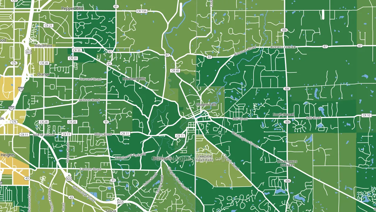 44022, OH block-group voter-turnout map