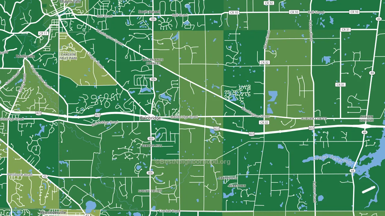 44023, OH block-group voter-turnout map