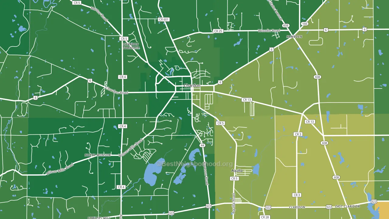44024, OH block-group voter-turnout map