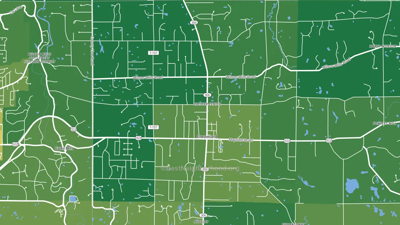 44026, OH block-group voter-turnout map