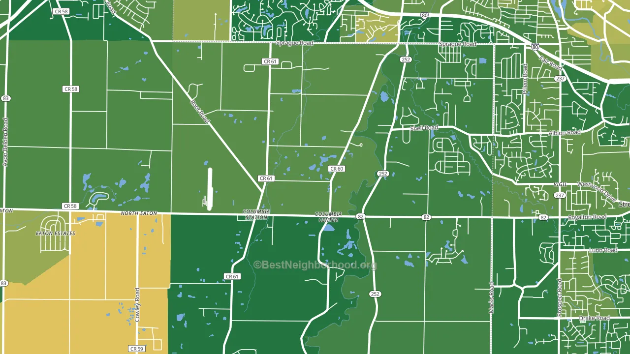 44028, OH block-group voter-turnout map