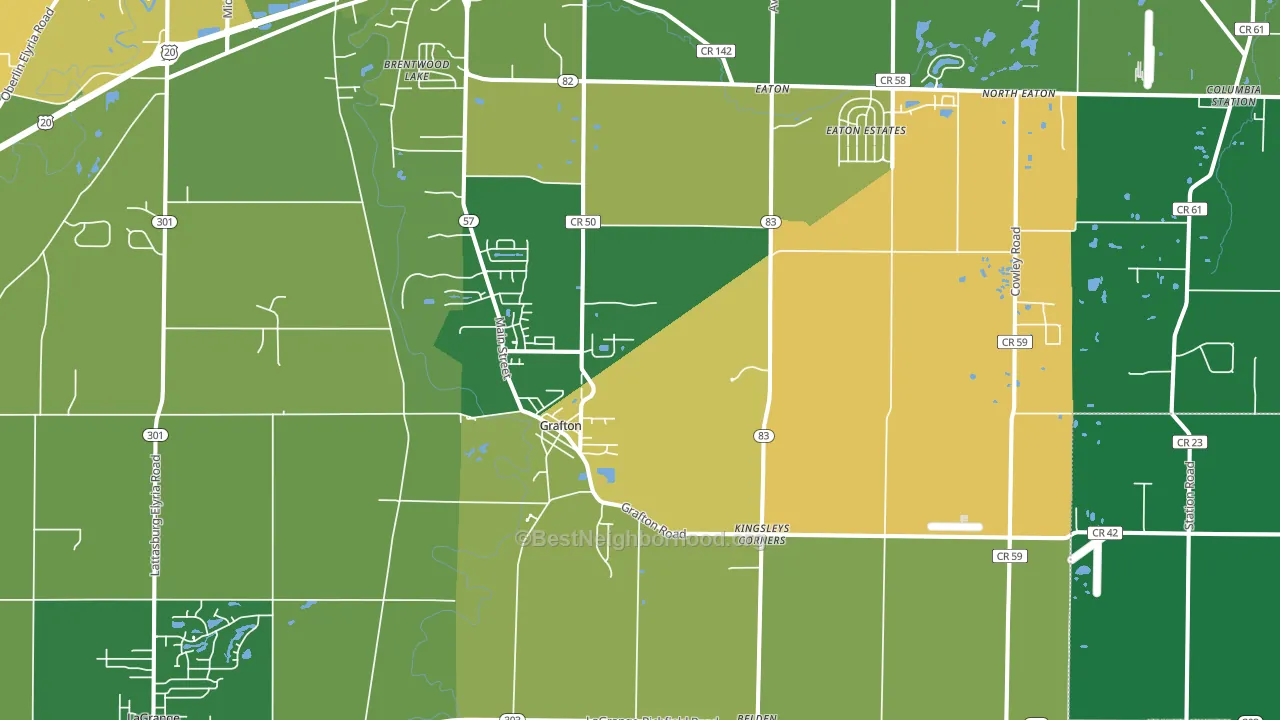 44044, OH block-group voter-turnout map