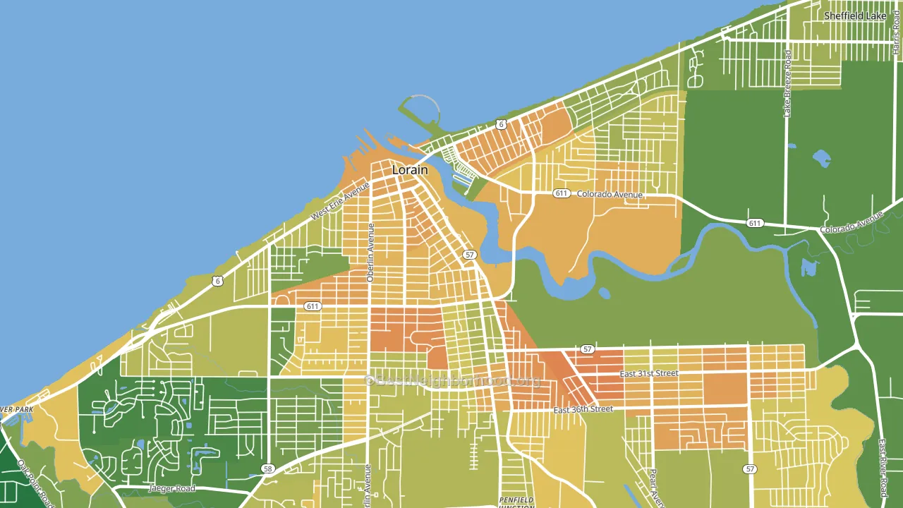 44052, OH block-group voter-turnout map