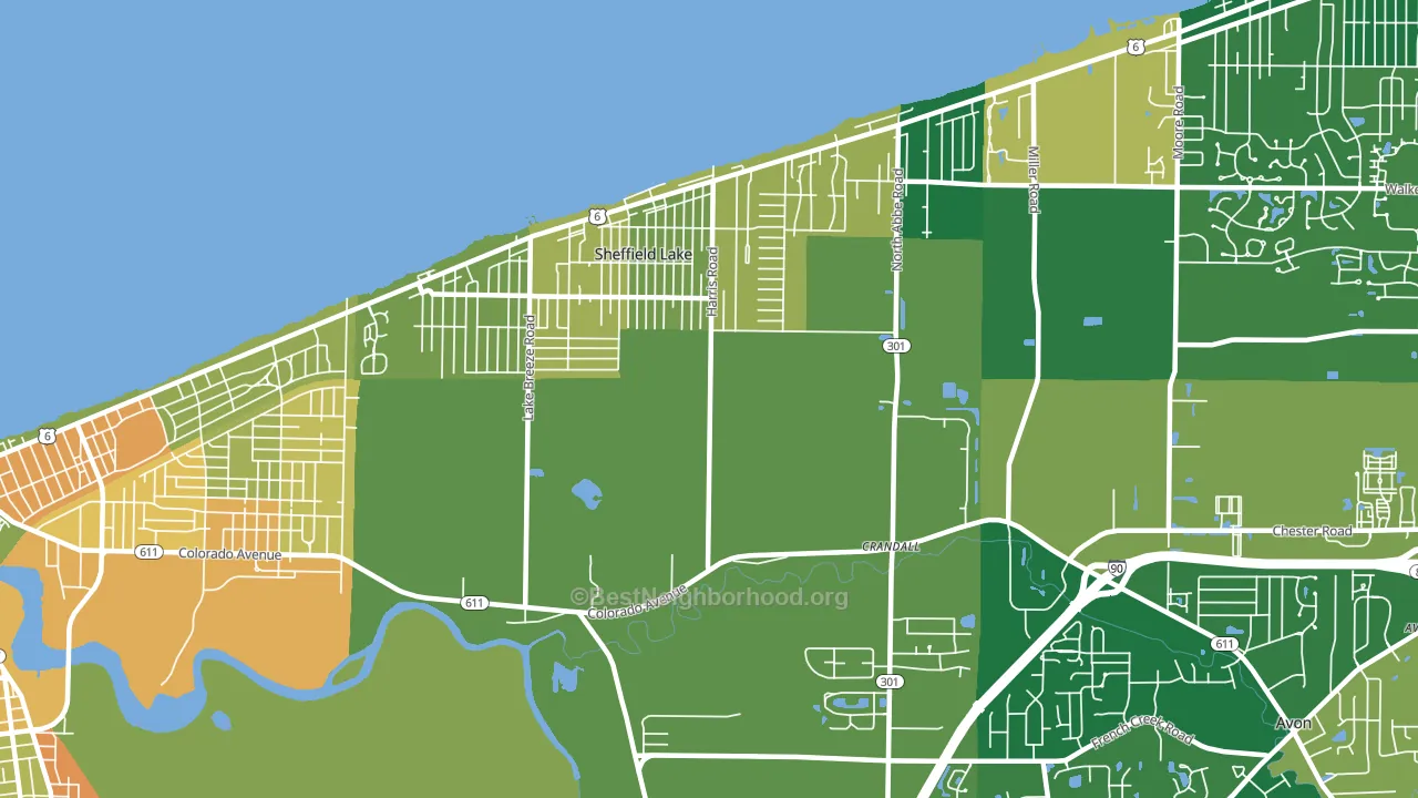 44054, OH block-group voter-turnout map
