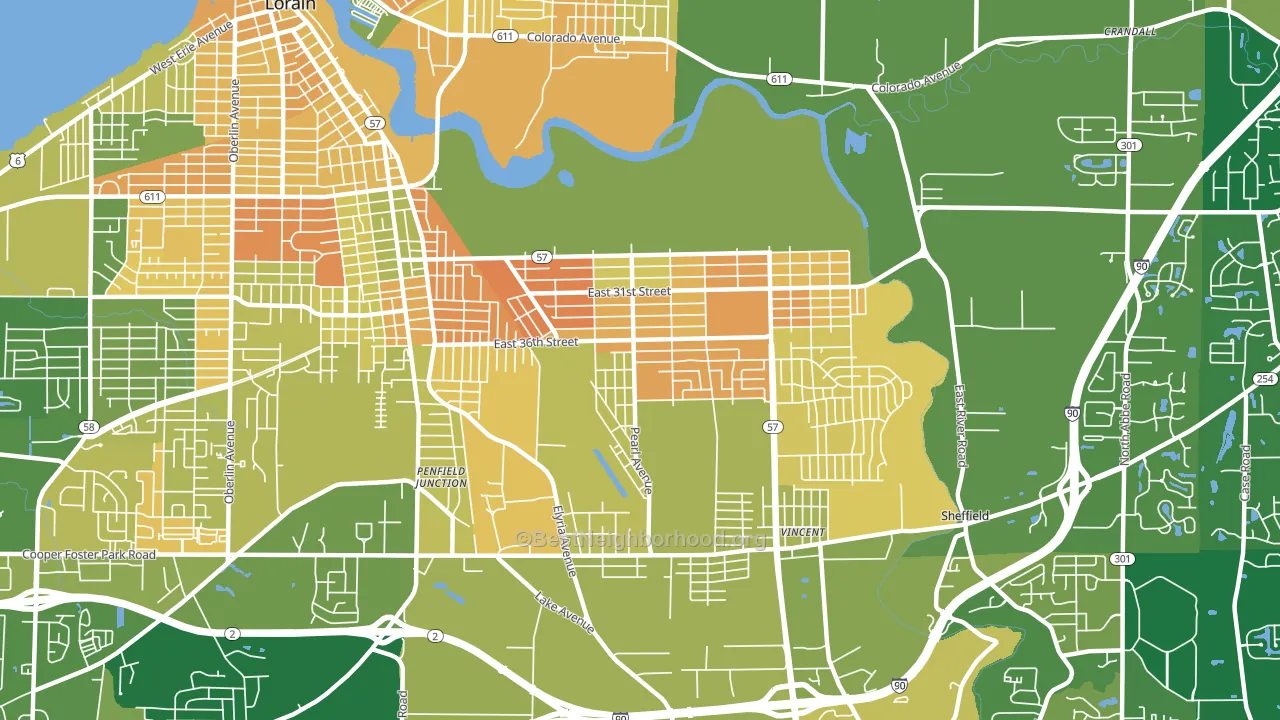 44055, OH block-group voter-turnout map