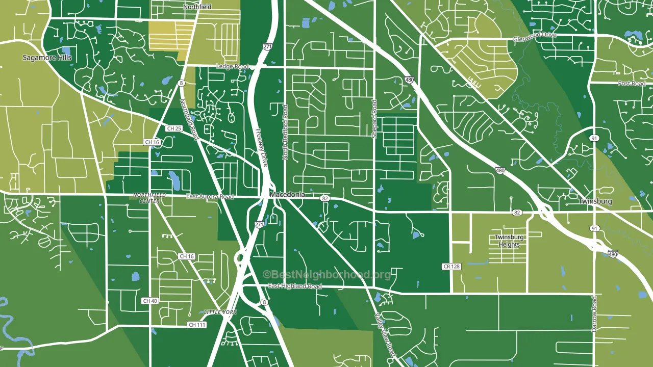44056, OH block-group voter-turnout map