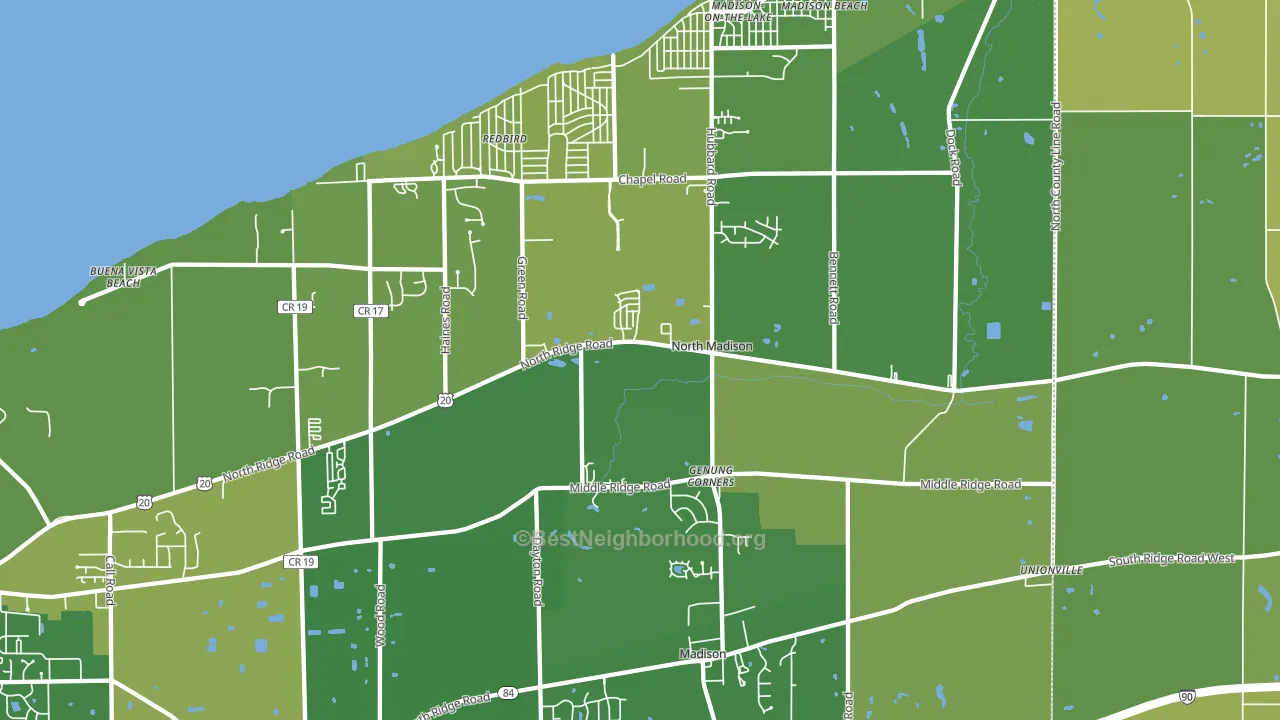 44057, OH block-group voter-turnout map
