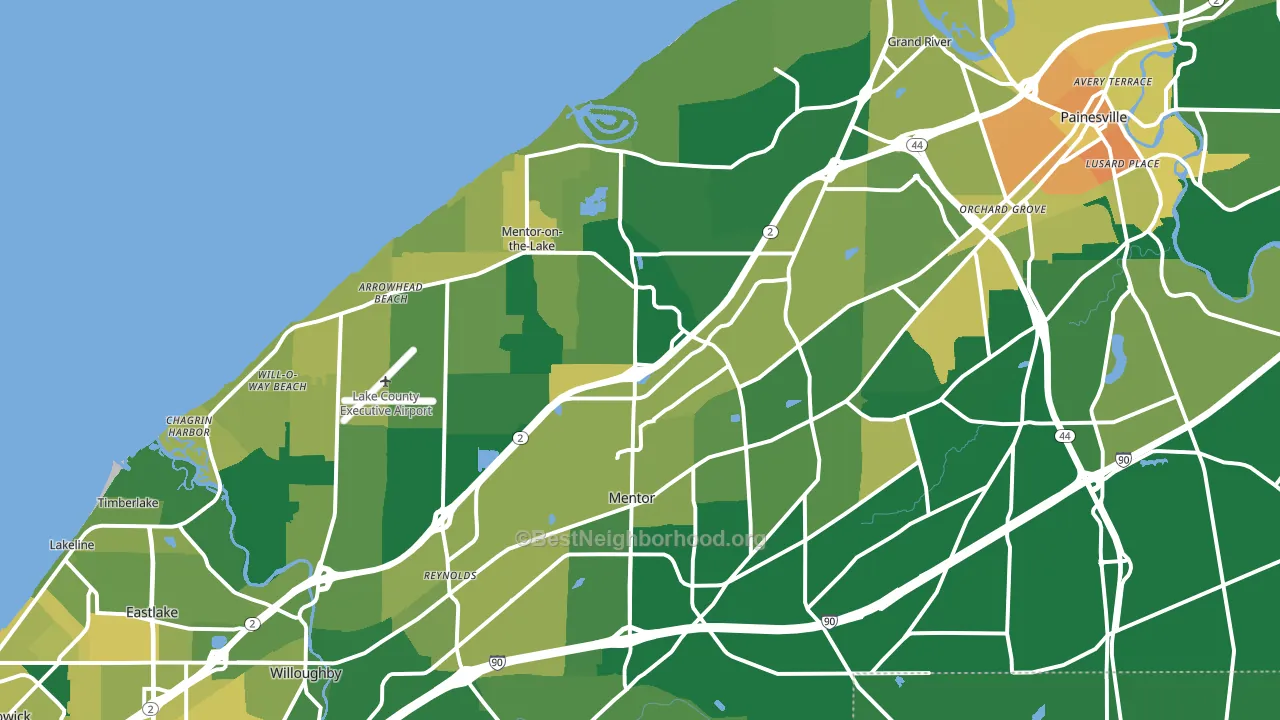 44060, OH block-group voter-turnout map