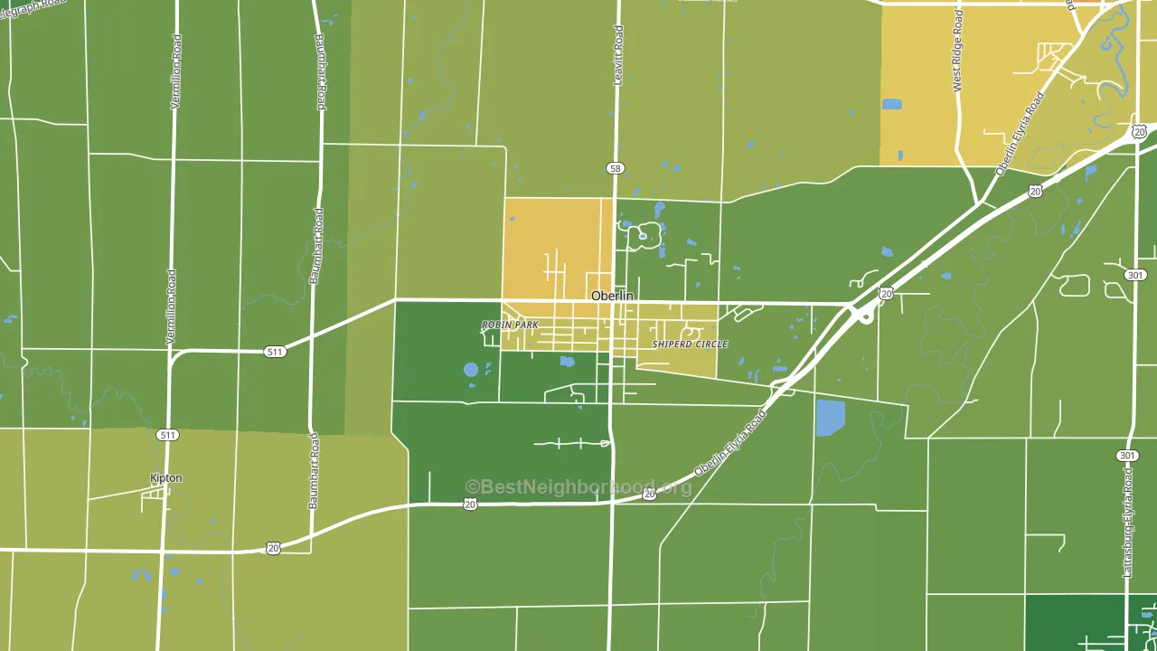 44074, OH block-group voter-turnout map