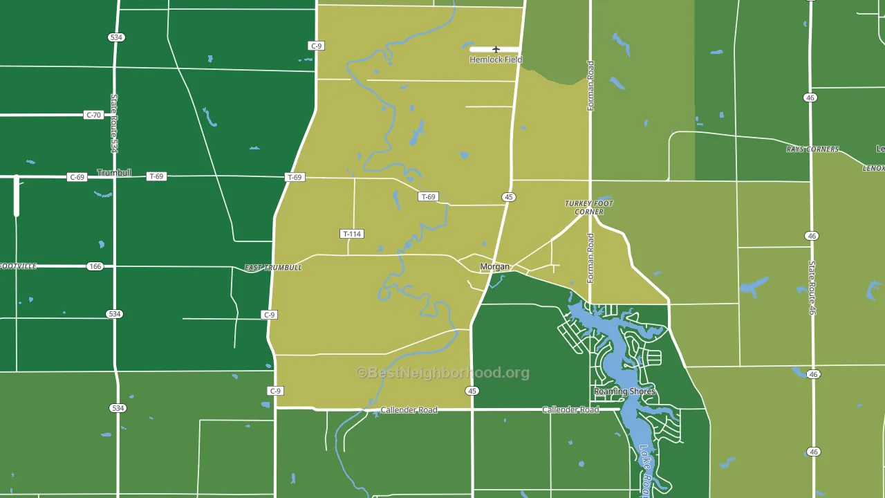44084, OH block-group voter-turnout map