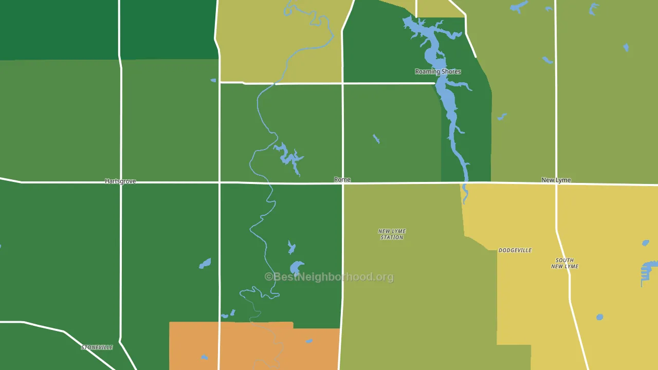 44085, OH block-group voter-turnout map