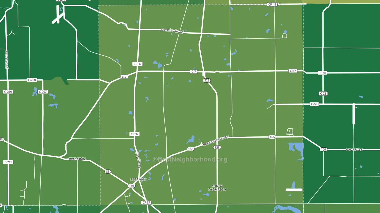 44086, OH block-group voter-turnout map