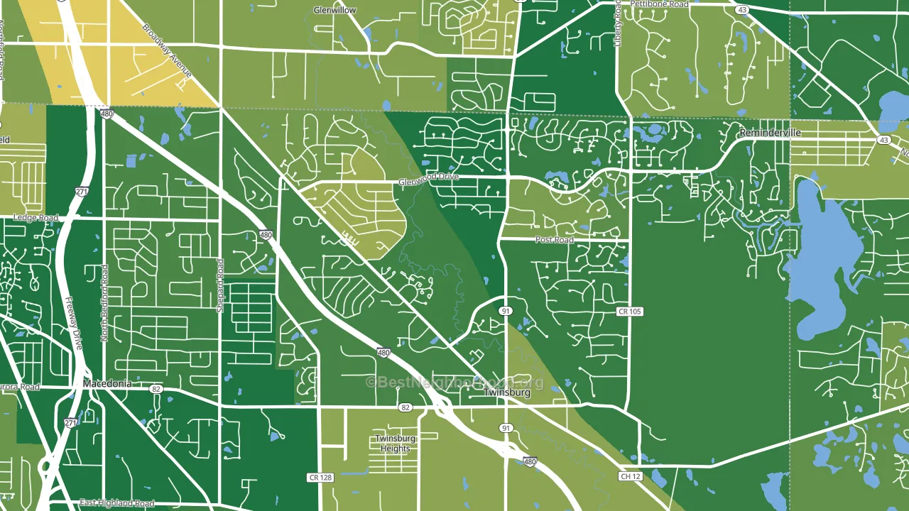 44087, OH block-group voter-turnout map