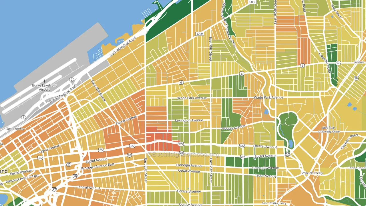 44103, OH block-group voter-turnout map