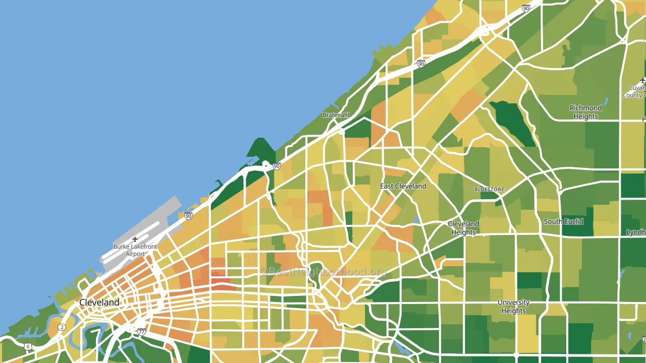 44108, OH block-group voter-turnout map