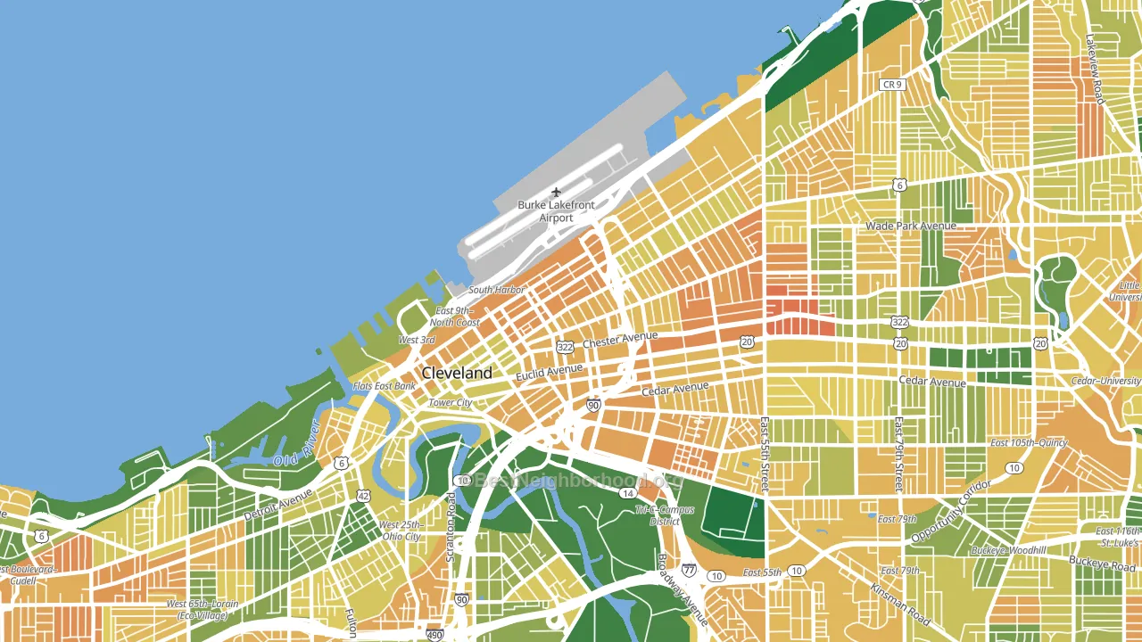 44114, OH block-group voter-turnout map