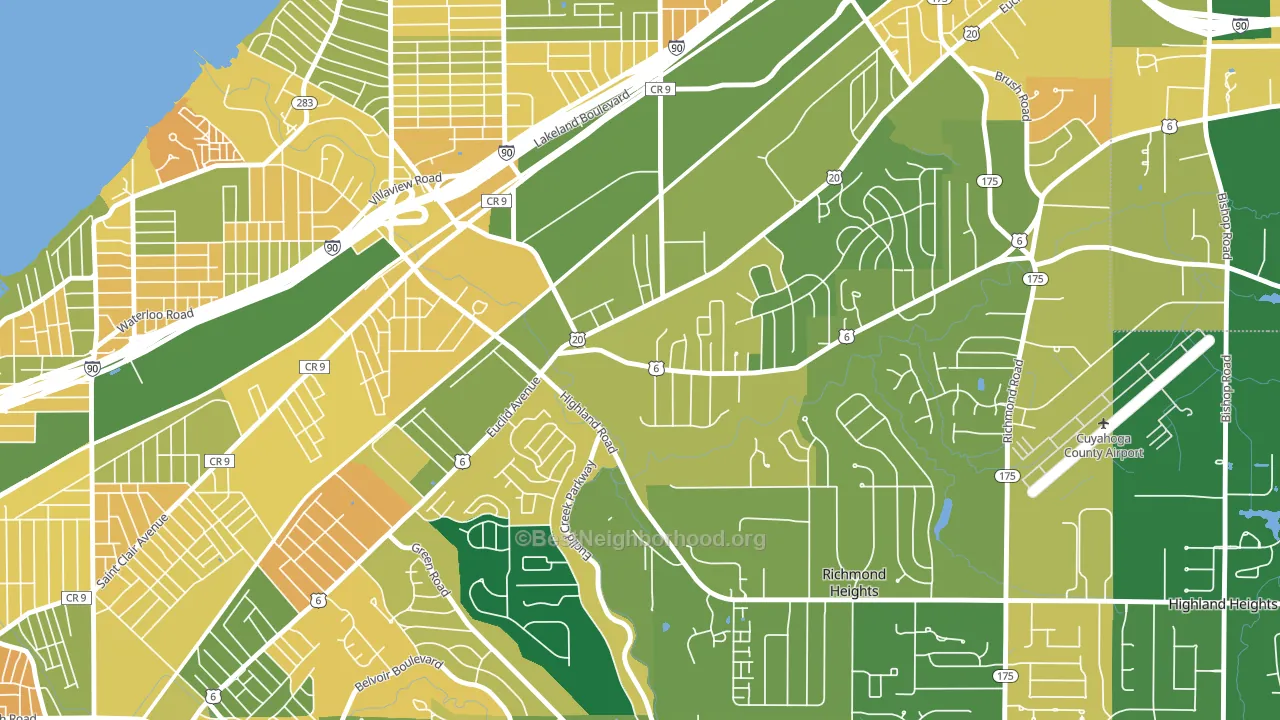 44117, OH block-group voter-turnout map