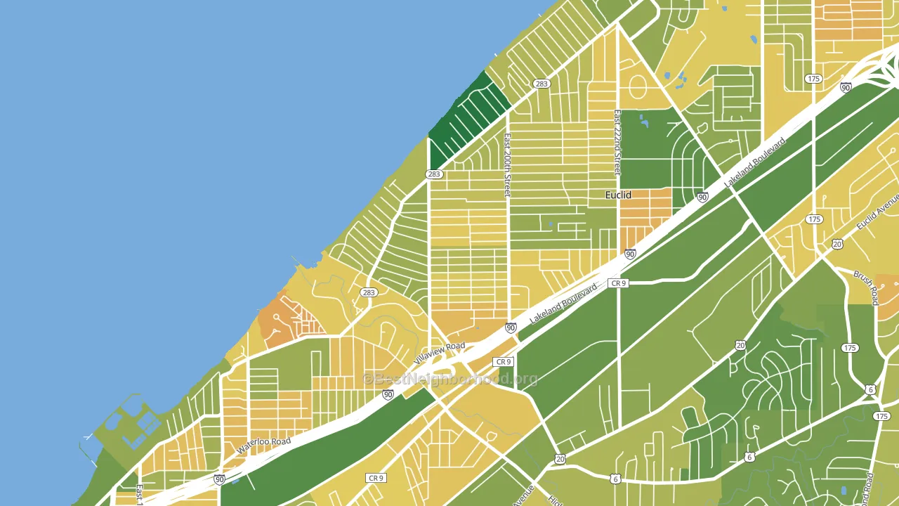 44119, OH block-group voter-turnout map