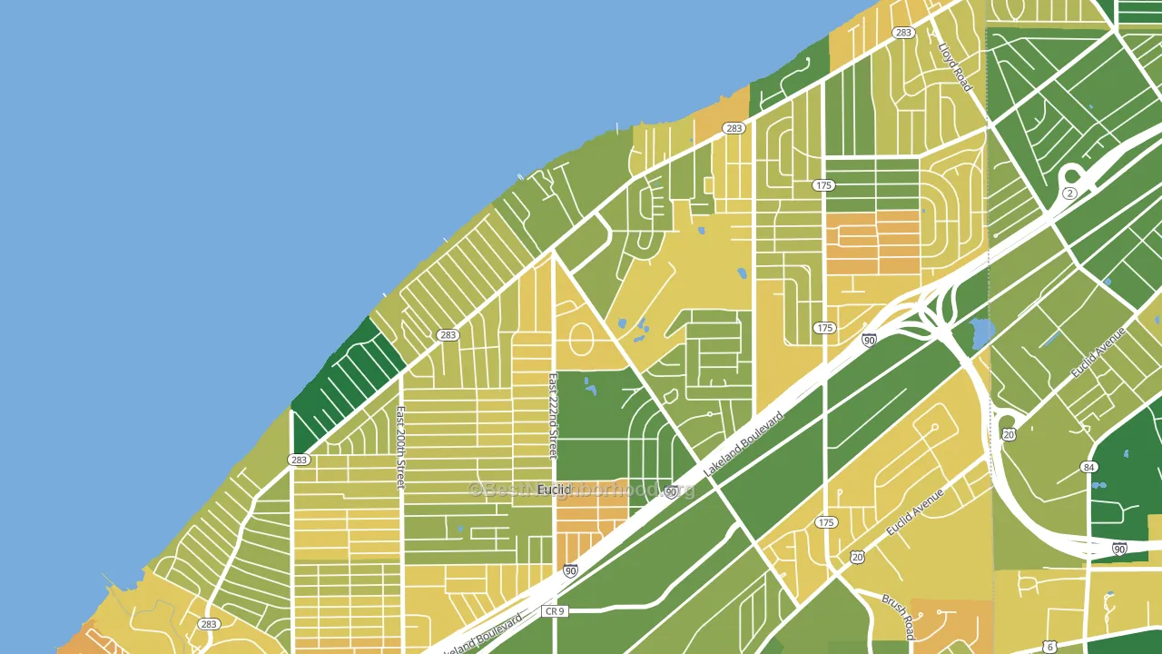 44123, OH block-group voter-turnout map