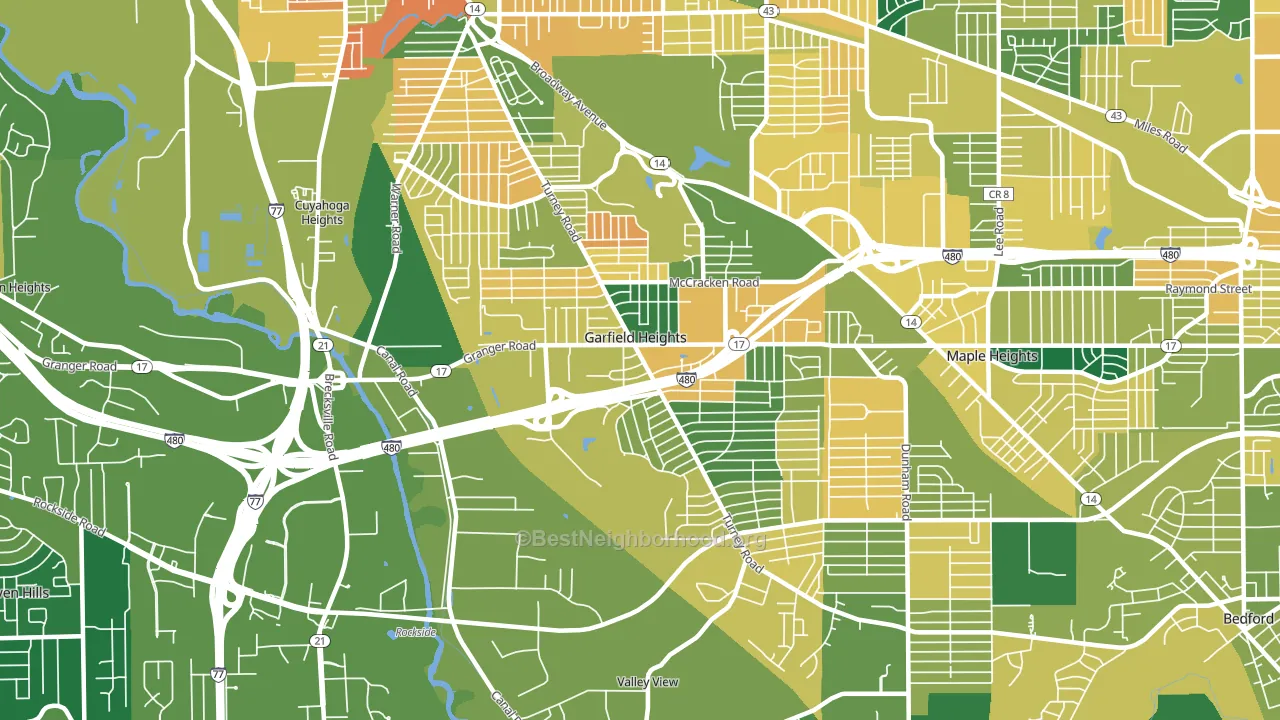 44125, OH block-group voter-turnout map